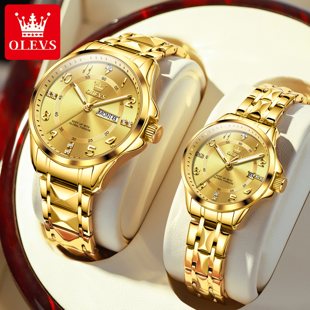 Mens Fashion In 40S - Montres de couple OLEVS 2910, montre