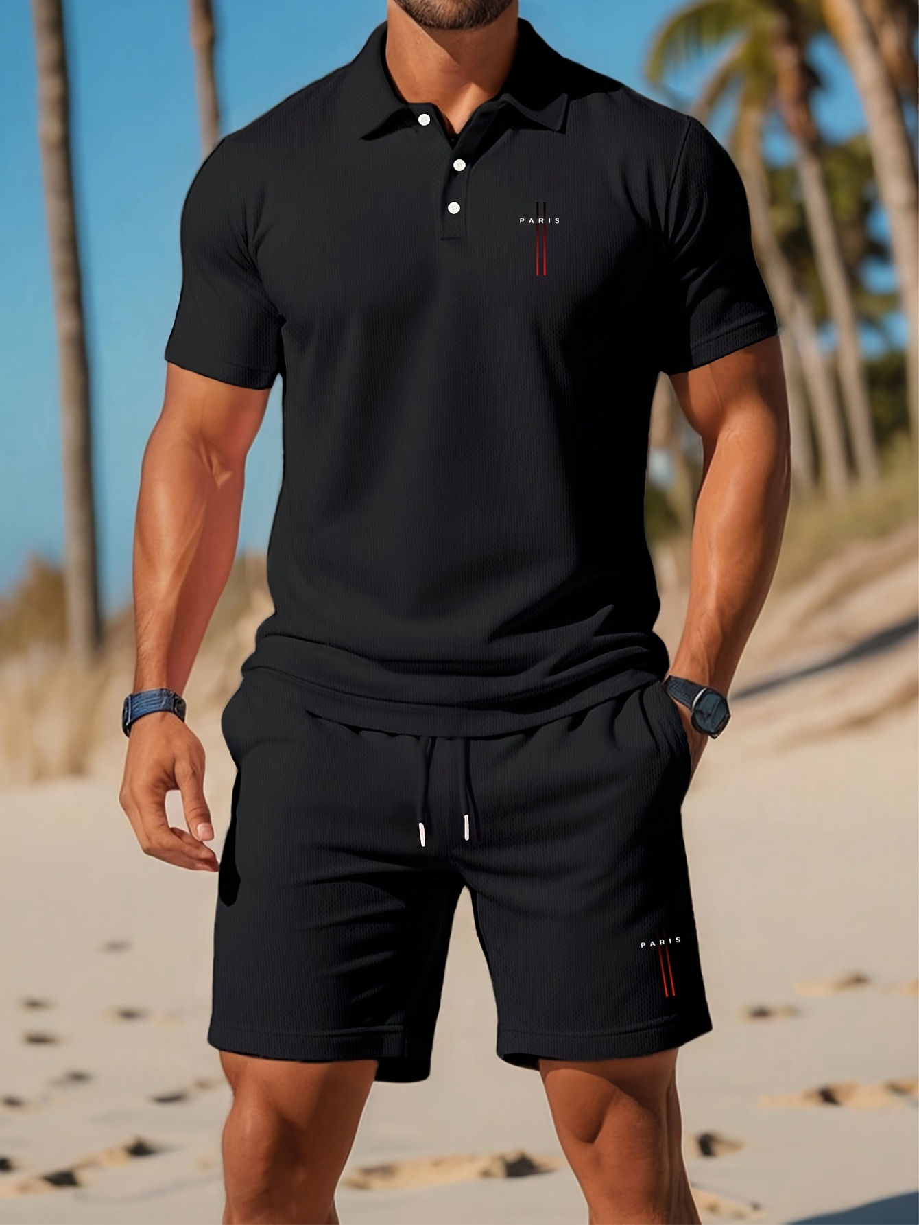 Men'S Fashion Course - Ensemble de polos pour hommes été