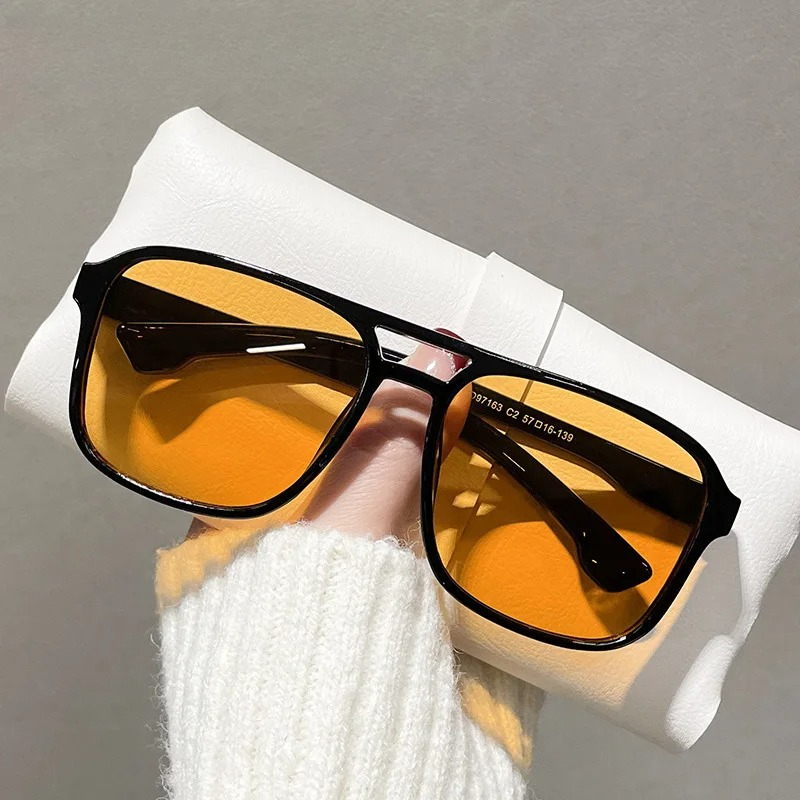 Men'S Fashion Glasses - Lunettes de soleil carrées à double