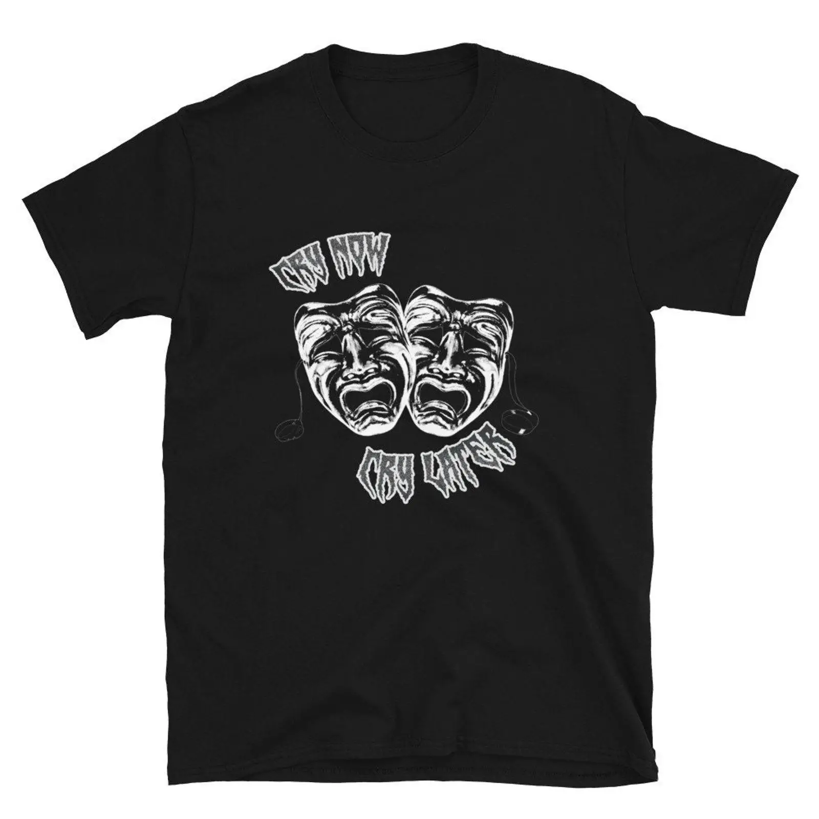 Men'S Fashion Now - T-shirt Cry Now Later Theater Masks,