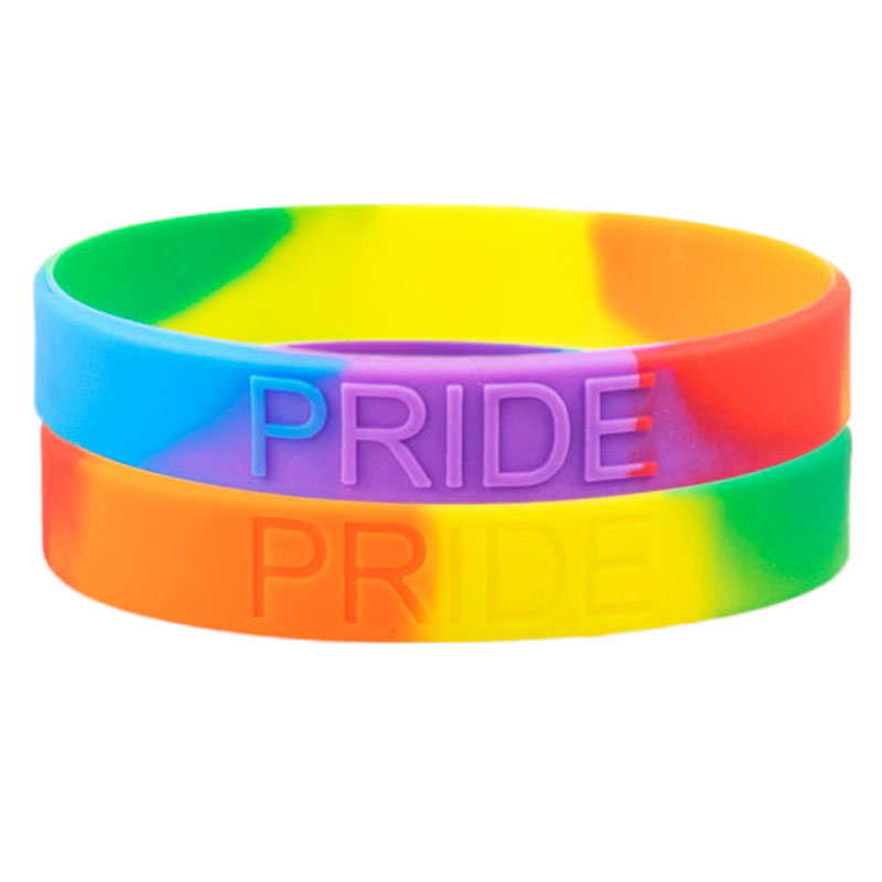 Men'S Fashion Now - Bracelet en silicone couleur arc-en-ciel pour