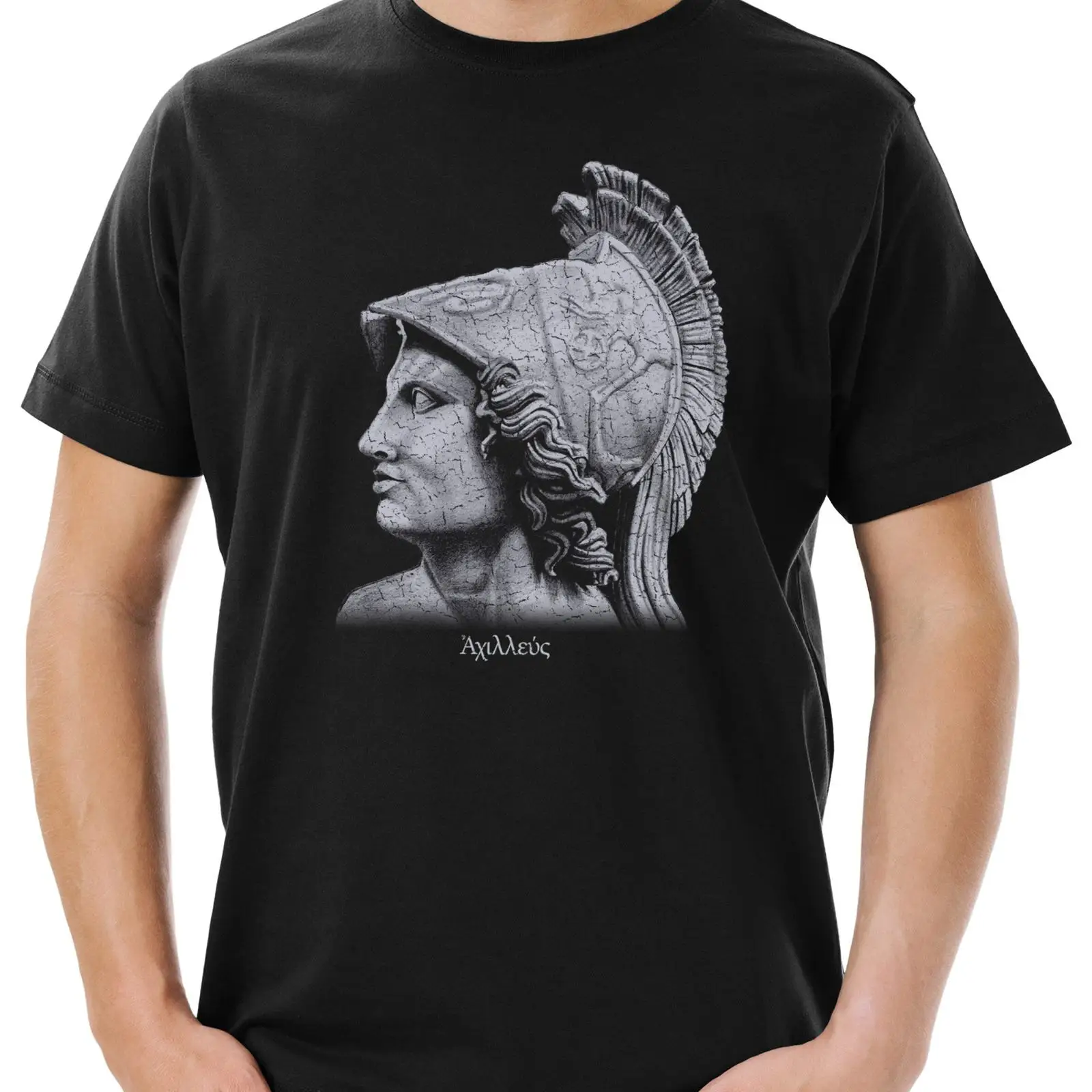 Men'S Fashion Greece - T-shirt Urban Backwoods PrinT Portrait d'Achille