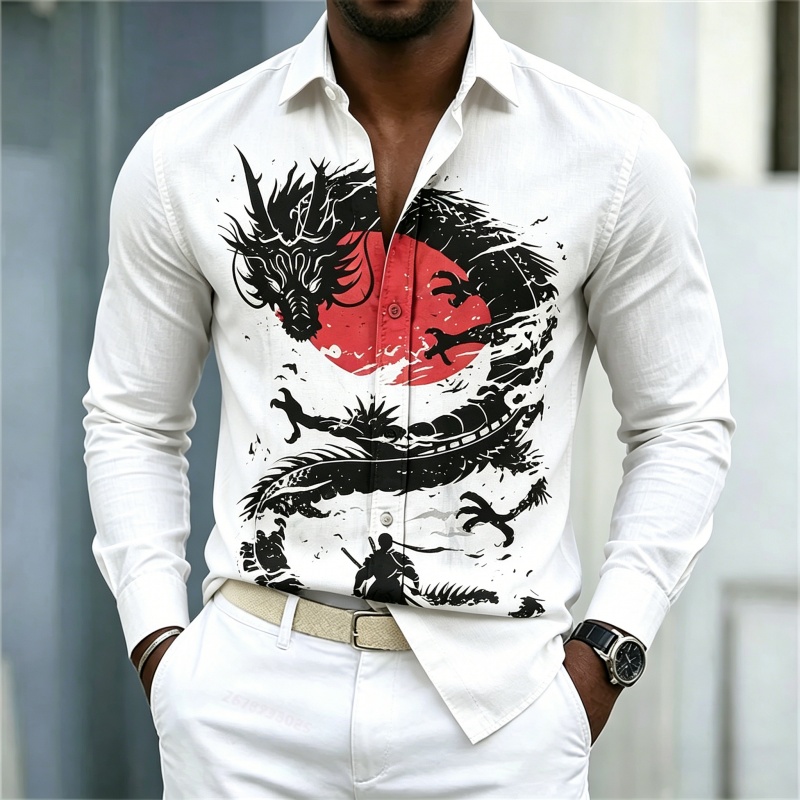 Men'S Fashion Undershirt - Nouvelle Chemise Homme 2026 – Motif