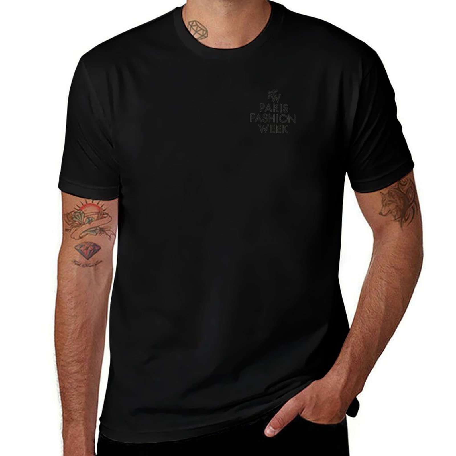 Men'S Paris Fashion Week - T-shirt de la Fashion Week de