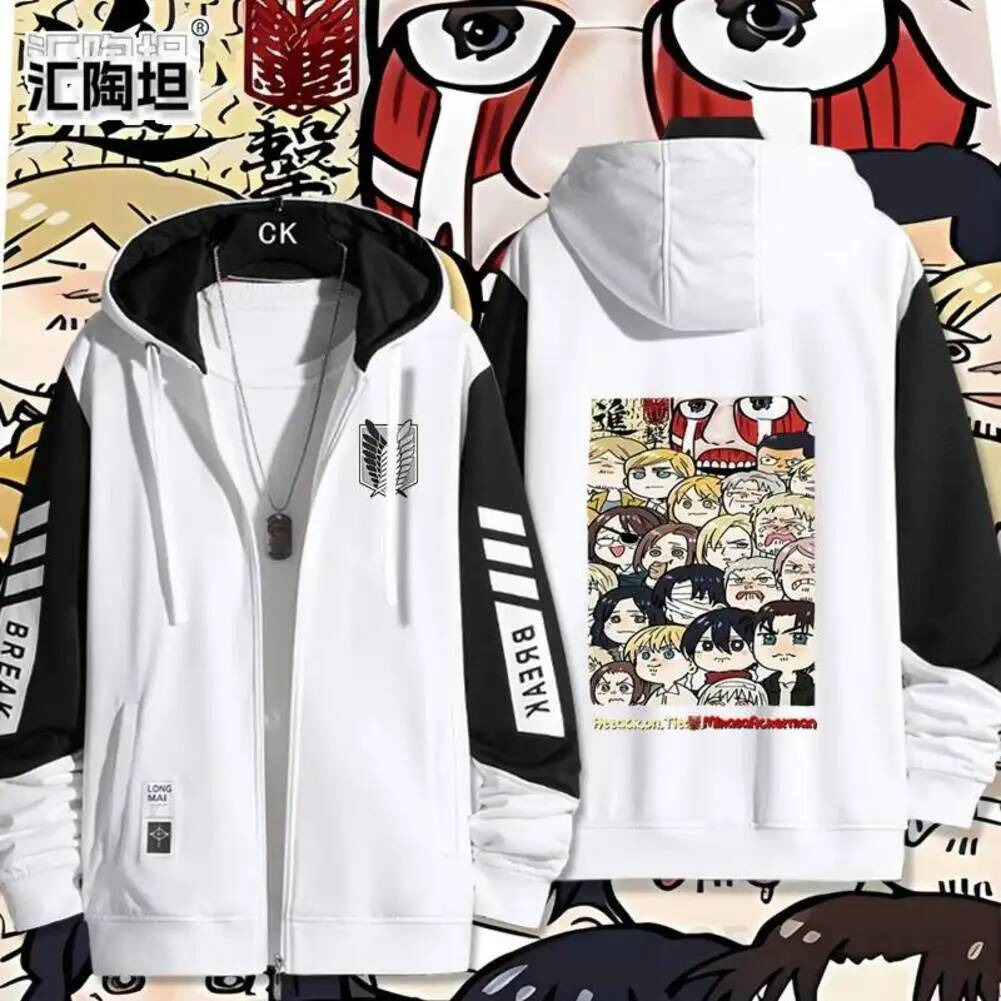 Men'S Fashion Zipper Hoodie - Ackerman Levi Mikasa·Ackerman Eren Jaeger Costume