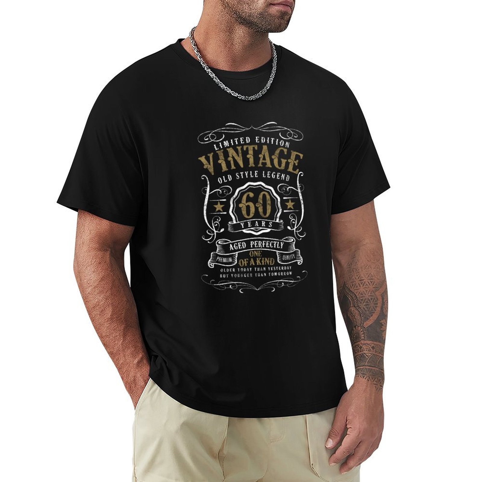 Men'S Fashion For 60 Year Old - T-shirt Old Style Legend pour hommes,