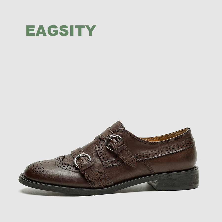 Oxford Shoes Brogue - EAGSITY cuir de vache style britannique