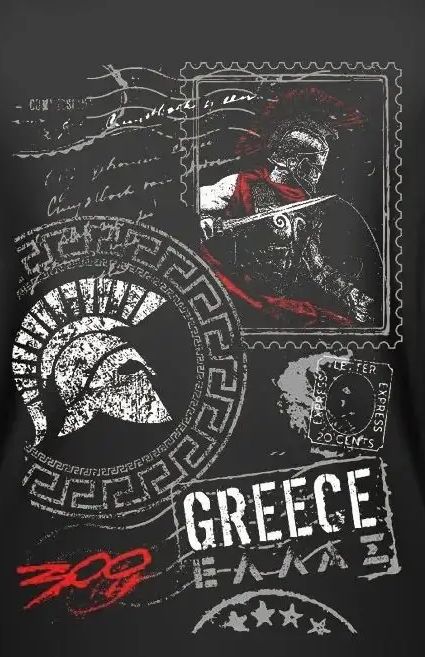 Men'S Fashion Greece - T-shirt guerrier de la Grèce Sparta