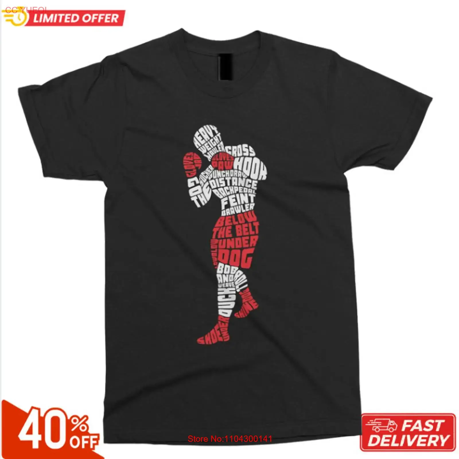 Mens Fashion In 40S - T-shirt de boxe pour homme avec