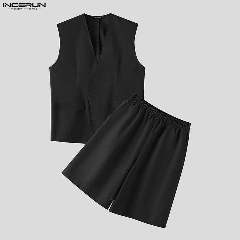 Men'S Fashion Designer - Ensembles Homme INCERUN – Gilets sans
