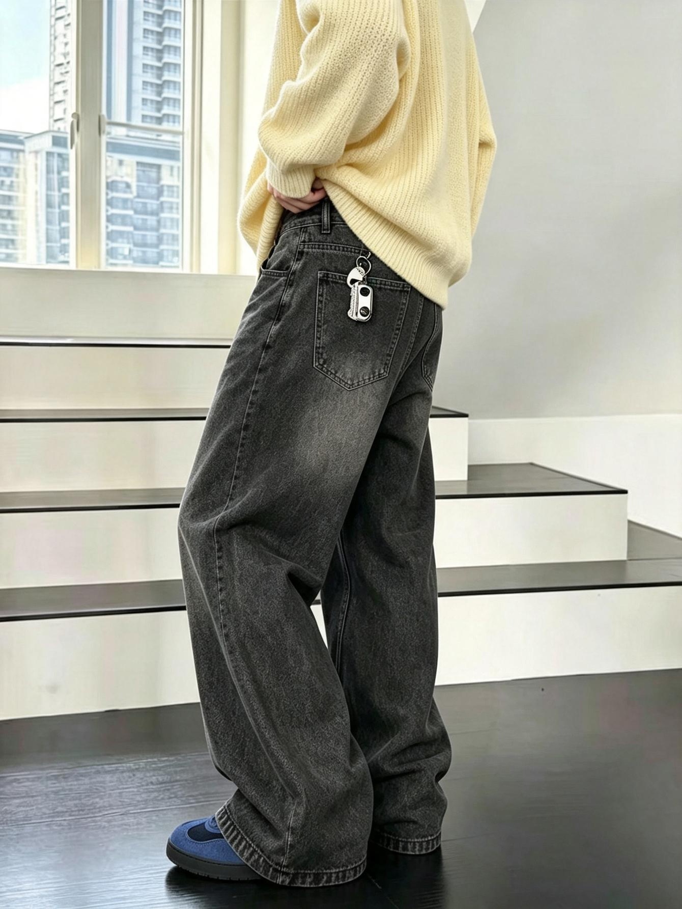 Jean en denim Y2K surdimension - Men'S Fashion For 60 Year Old avis et prix