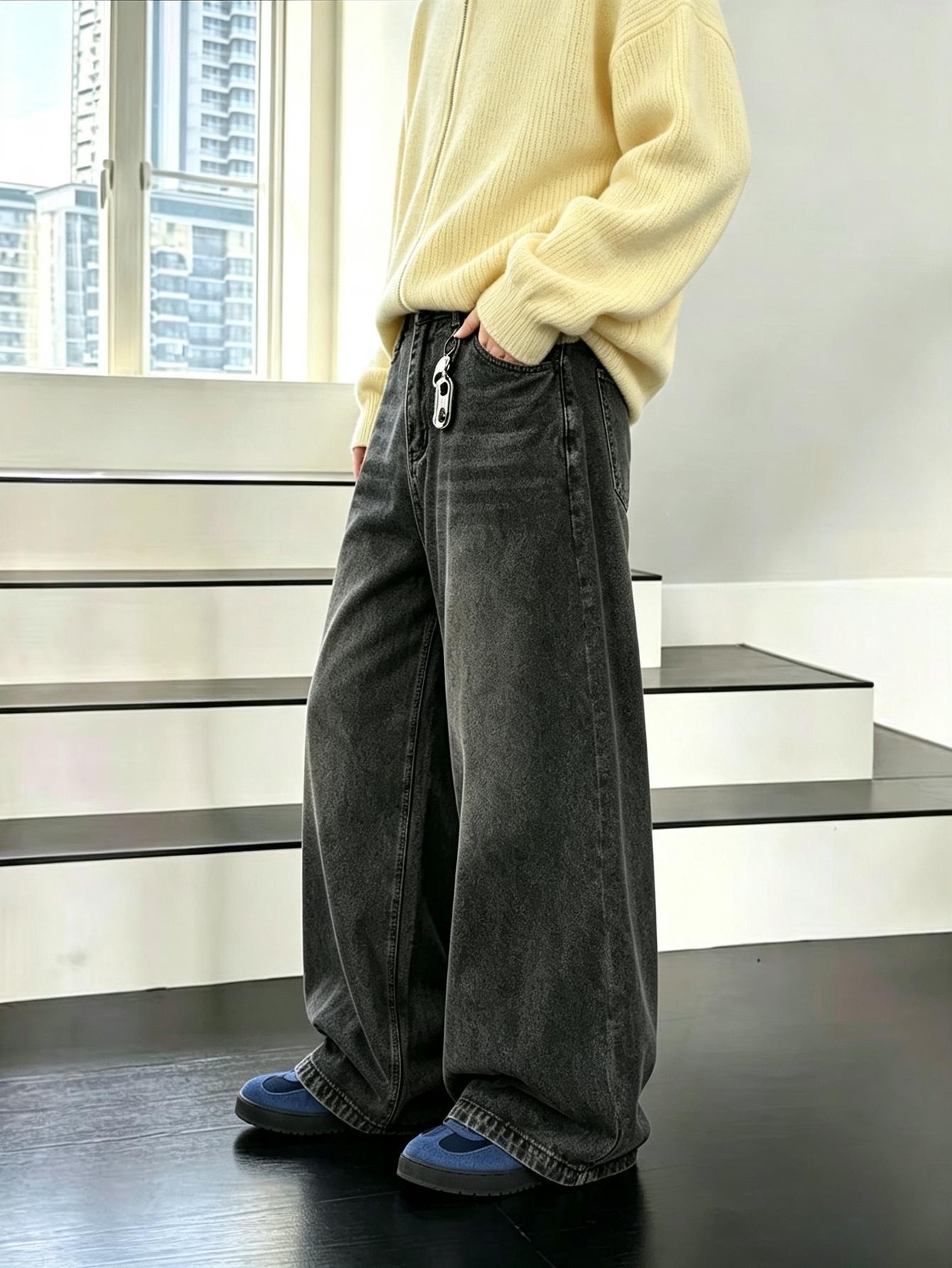 Jean en denim Y2K surdimension - Men'S Fashion For 60 Year Old avis et prix