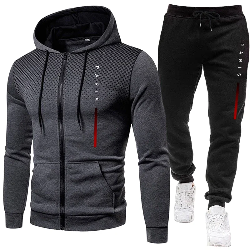 Ensemble de sport décontracté  - Men'S Fashion Zipper Hoodie avis et prix
