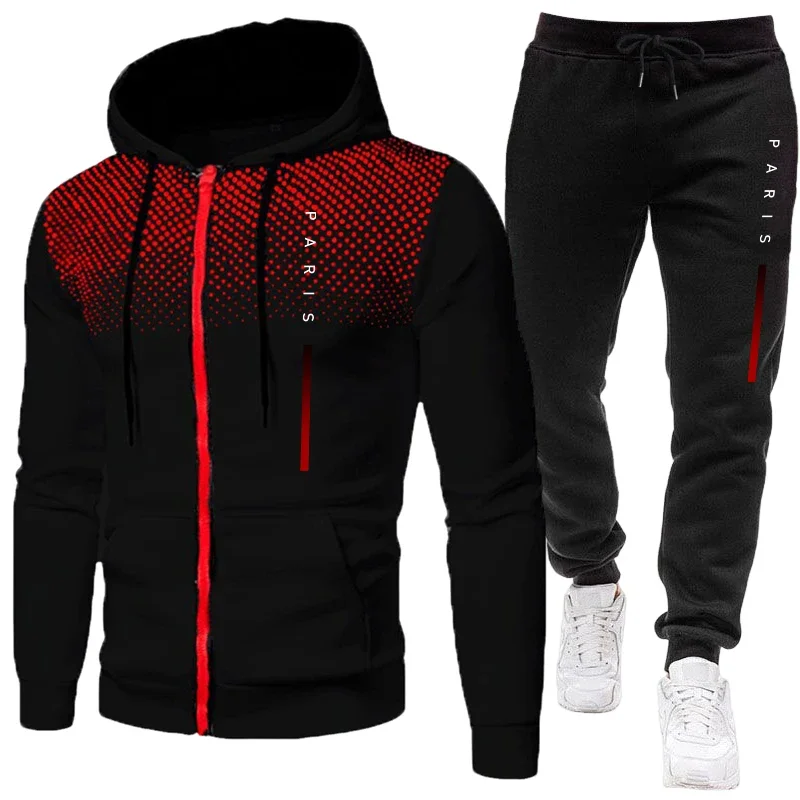 Ensemble de sport décontracté  - Men'S Fashion Zipper Hoodie avis et prix