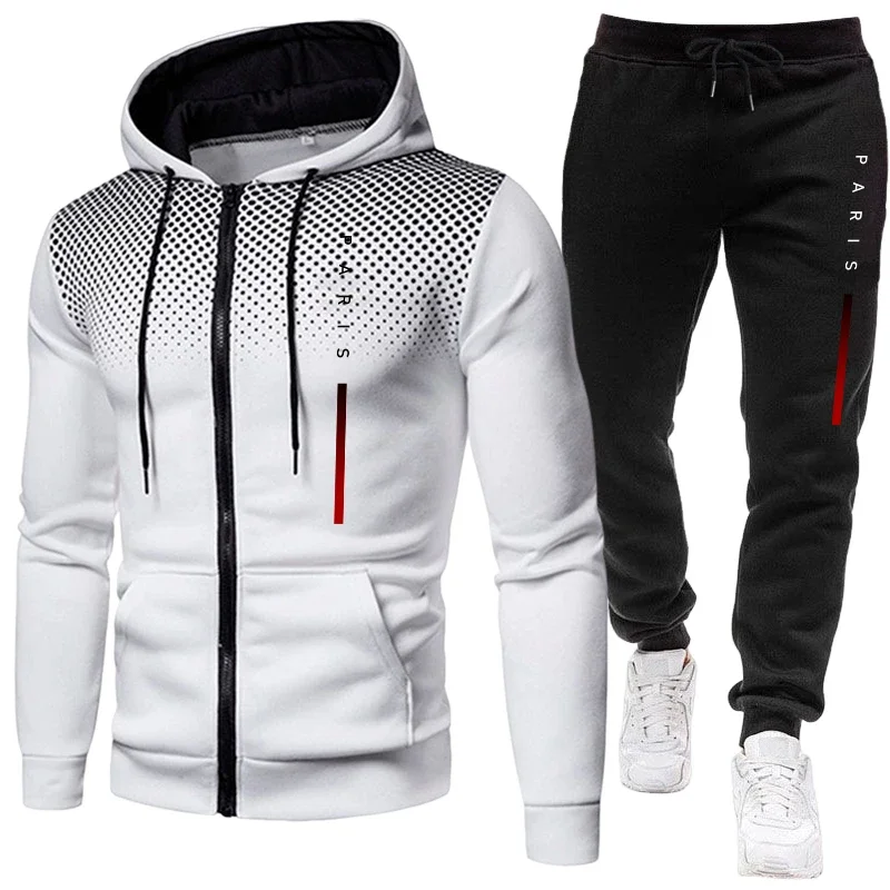 Ensemble de sport décontracté  - Men'S Fashion Zipper Hoodie avis et prix