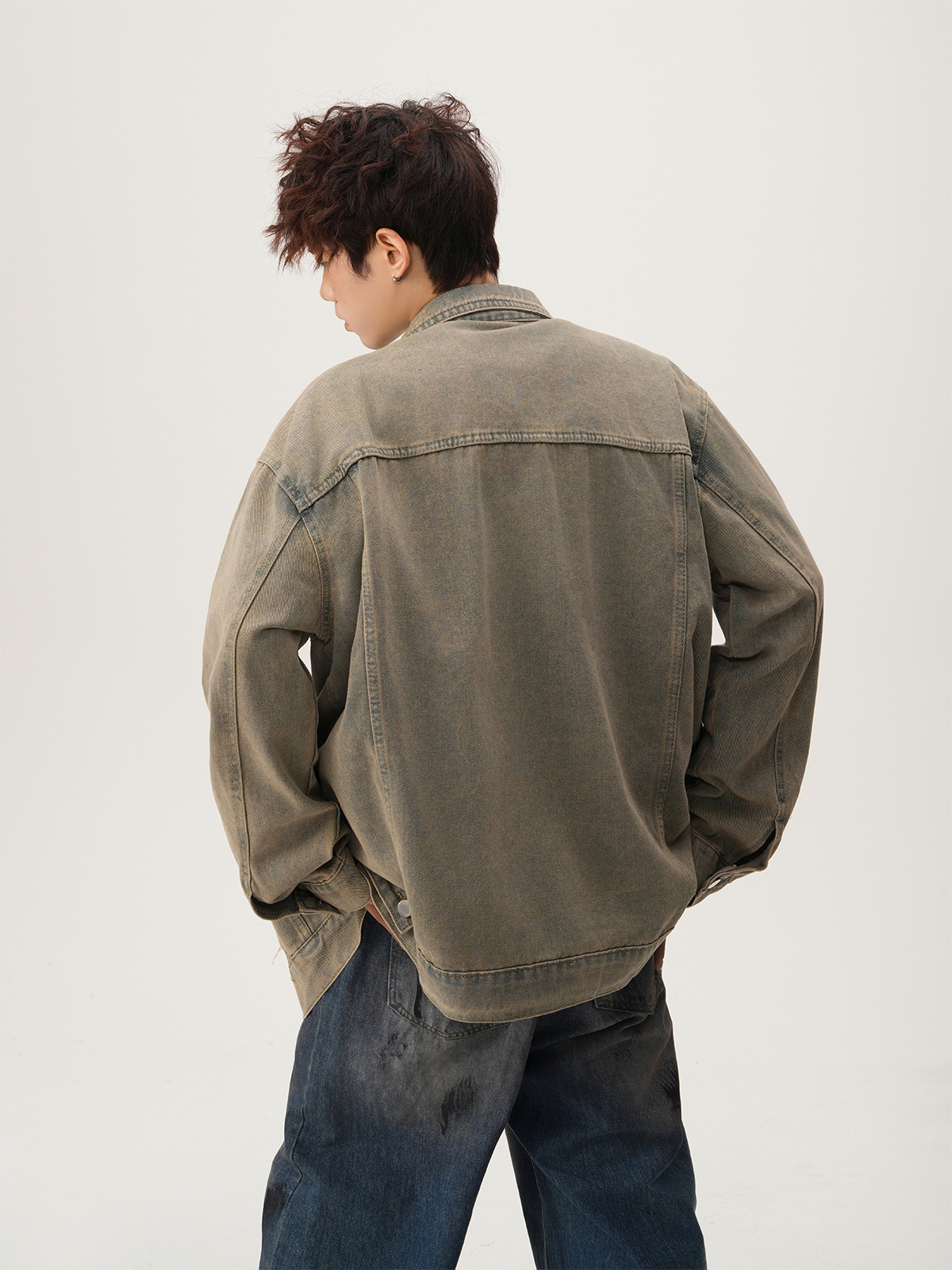 Veste en jean déchirée style A - Mens Fashion Denim Jacket avis et prix