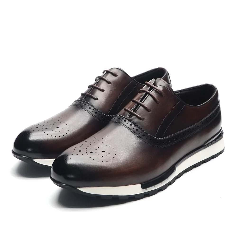 Chaussures Oxford en cuir véri - Oxford Shoes Brogue avis et prix