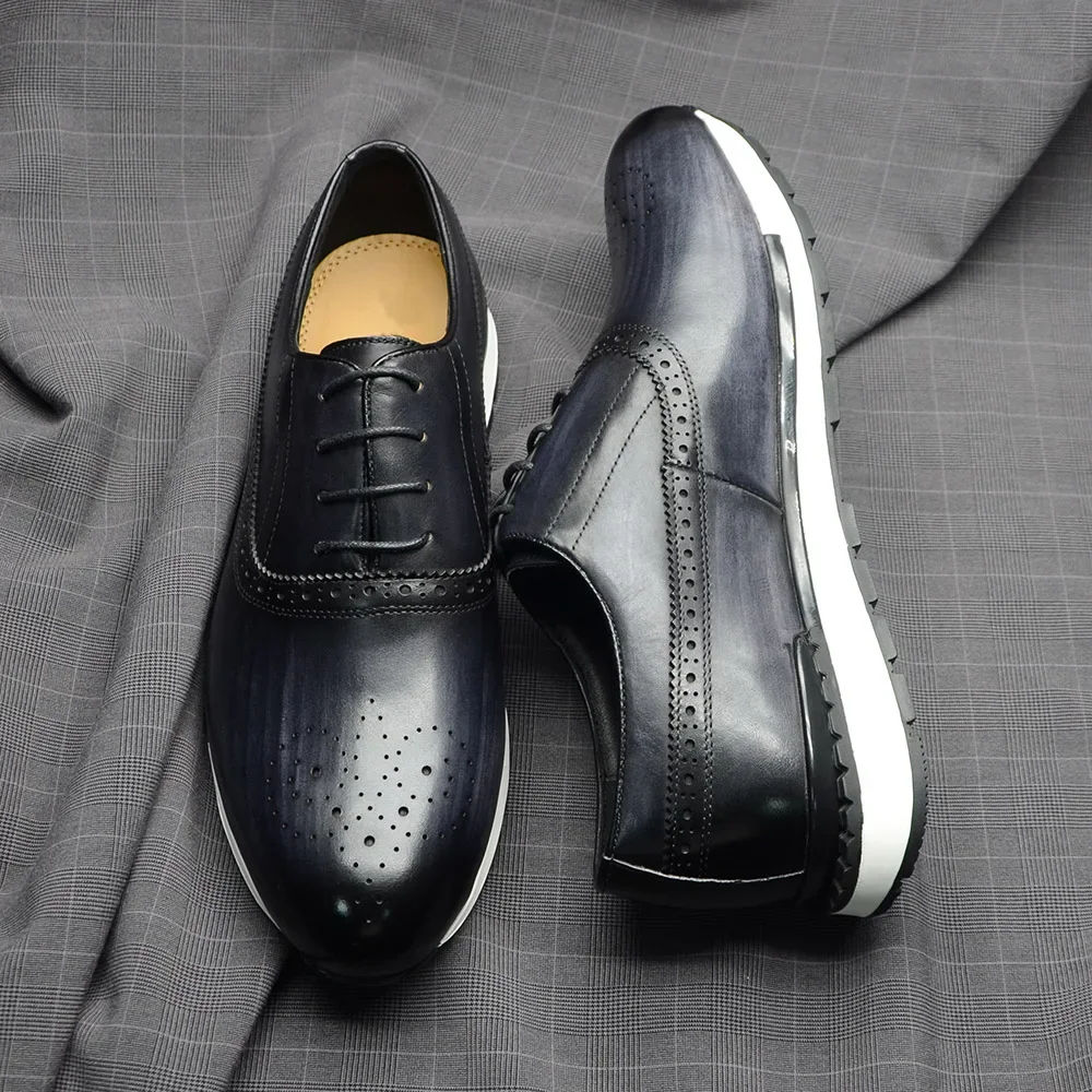Chaussures Oxford en cuir véri - Oxford Shoes Brogue avis et prix