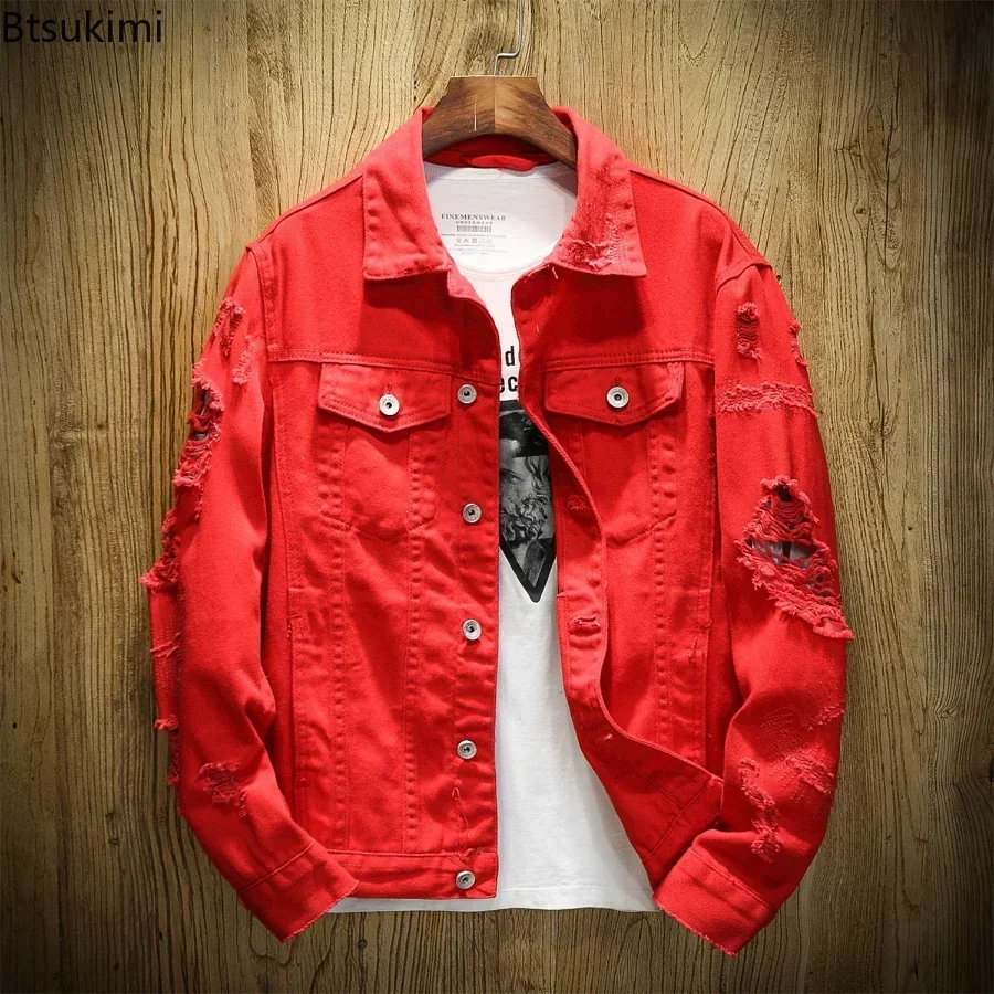 Nouvelle veste en jean pour ho - Mens Fashion Denim Jacket avis et prix