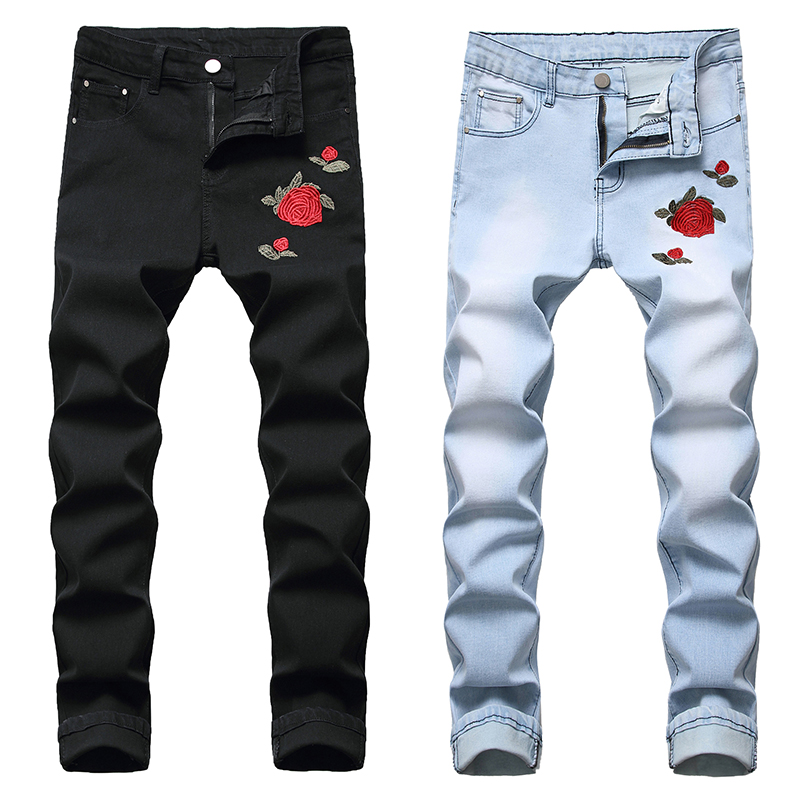 Jean slim pour homme avec brod - Men'S Fashion For 60 Year Old avis et prix