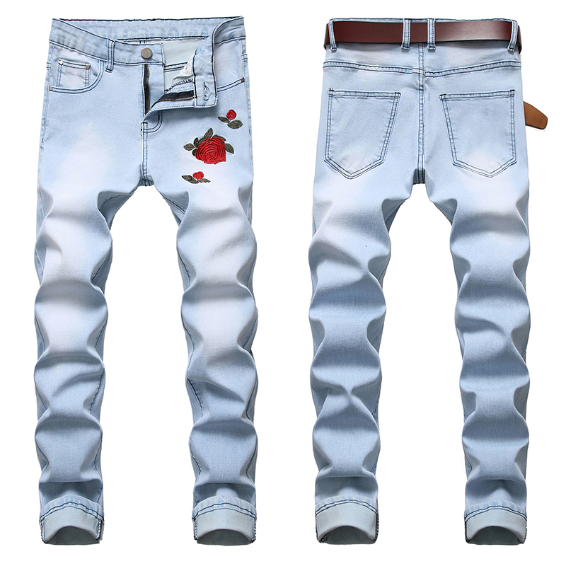 Jean slim pour homme avec brod - Men'S Fashion For 60 Year Old avis et prix