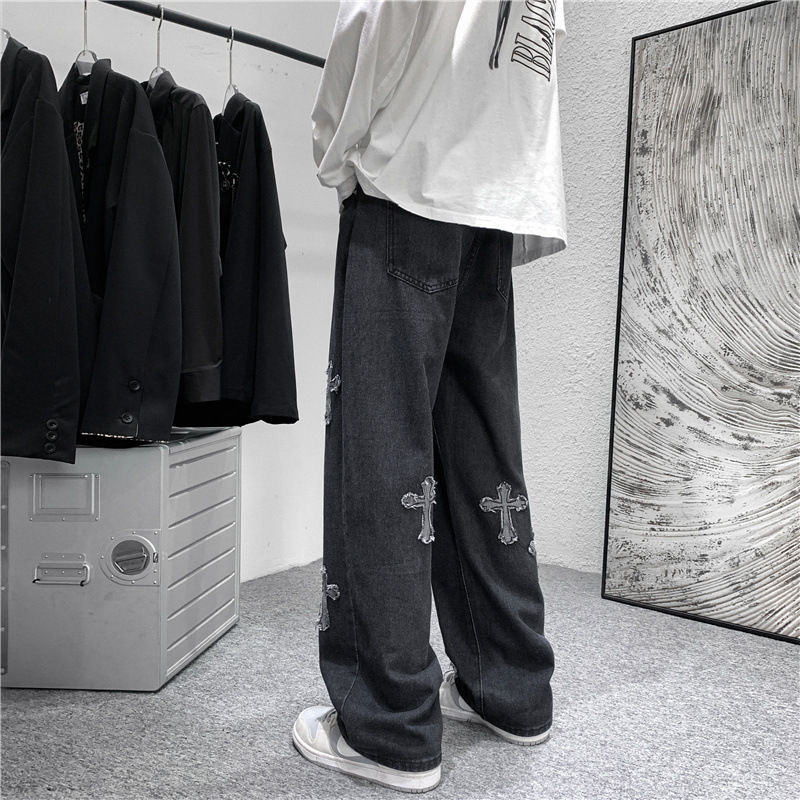 Jean pour homme à imprimé croi - Men'S Fashion For 60 Year Old avis et prix