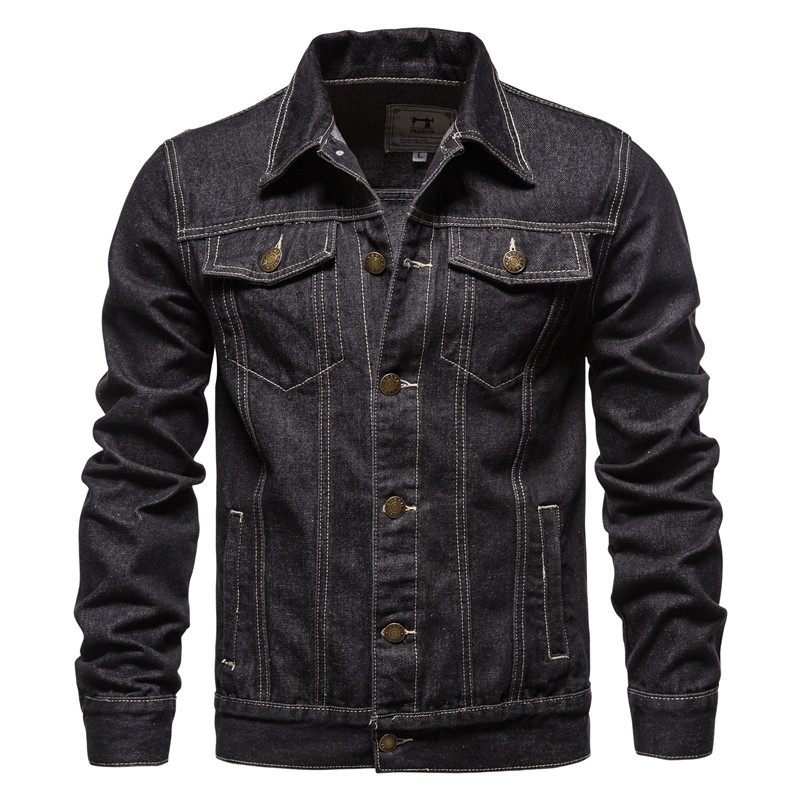 Veste en jean en coton pour ho - Mens Fashion Denim Jacket avis et prix