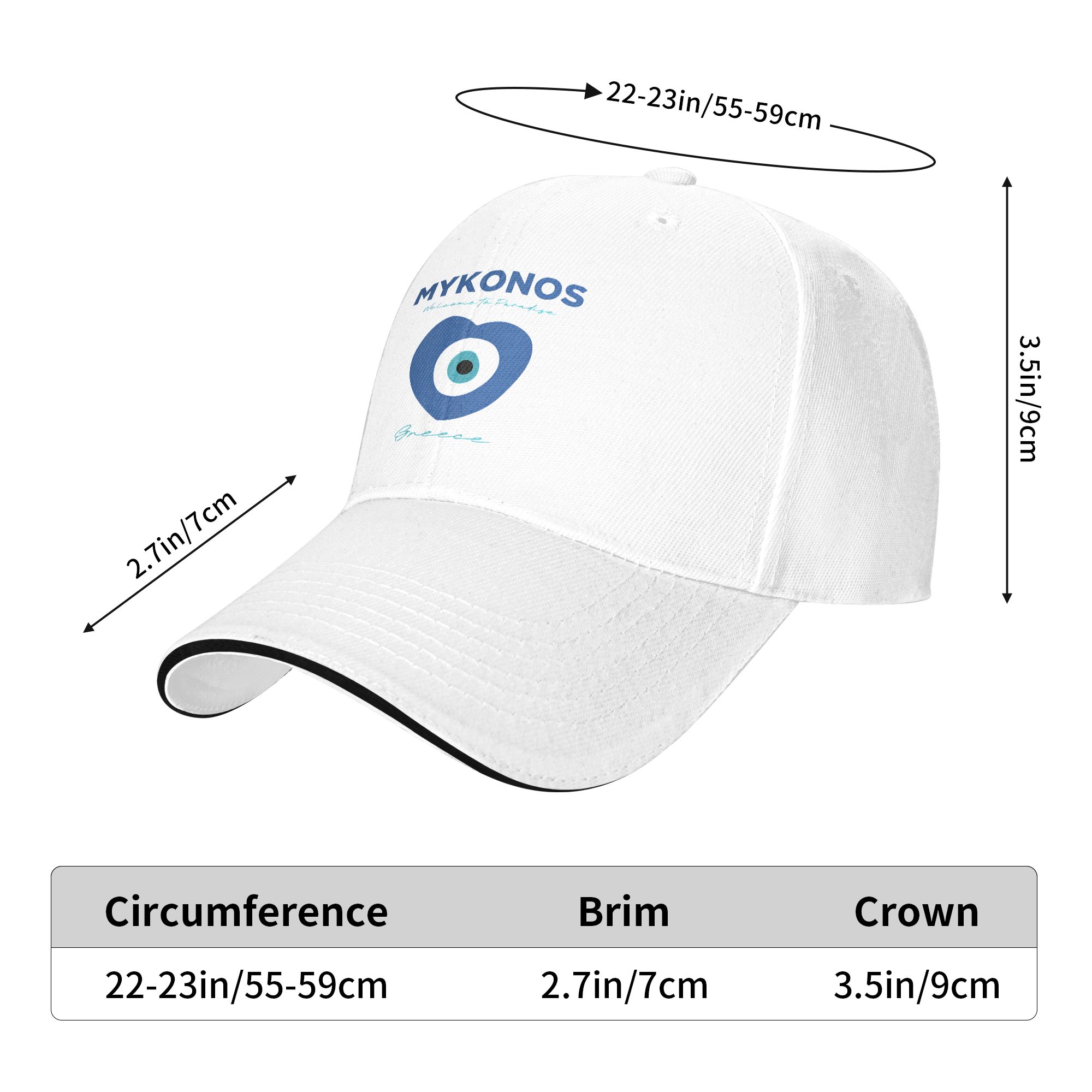 Casquette de baseball MYKONOS- - Men'S Fashion Greece avis et prix