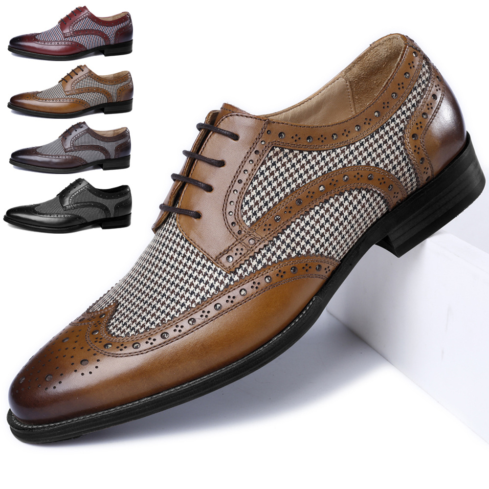 Oxford-Mocassins Plats en Cuir - Oxford Shoes Brogue avis et prix