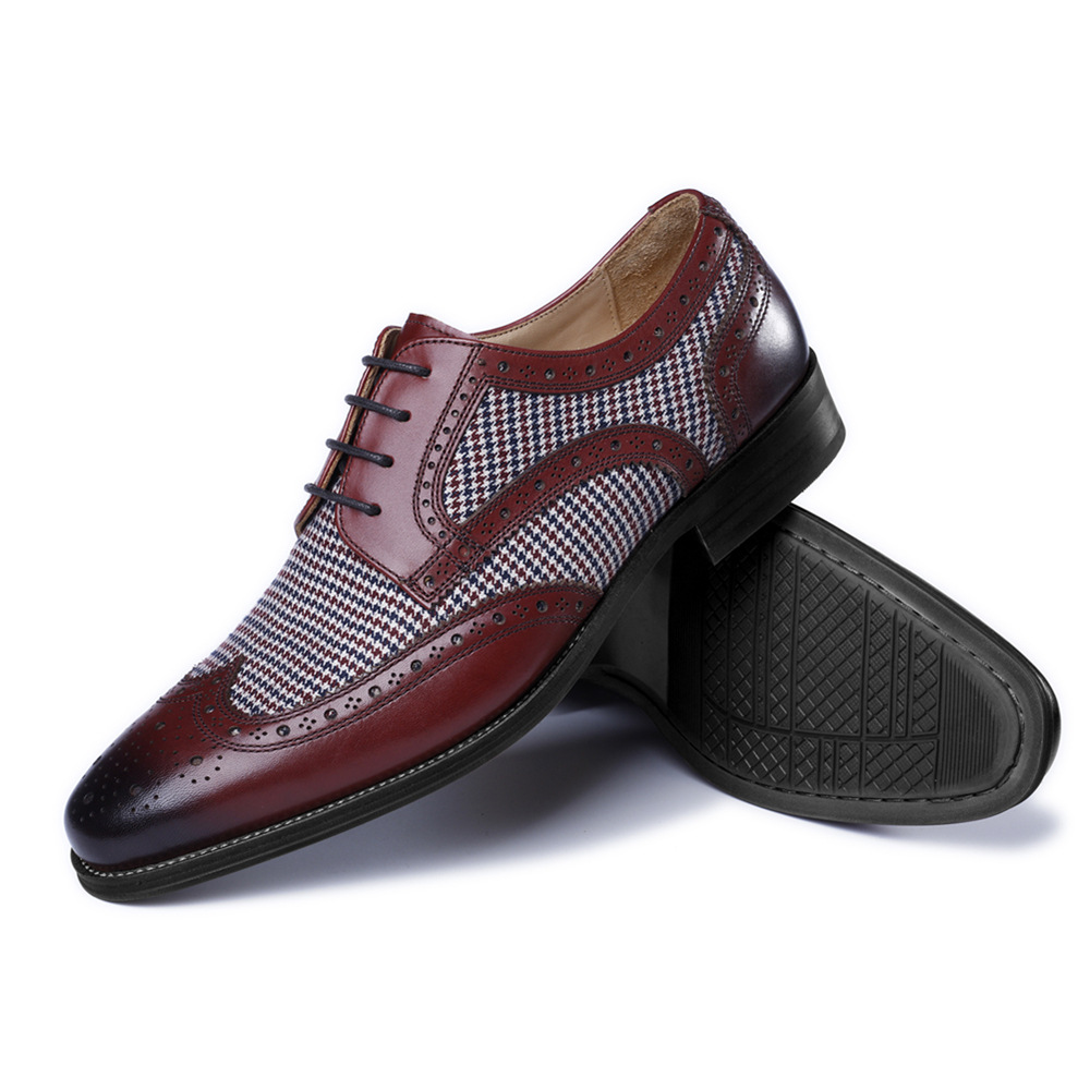 Oxford-Mocassins Plats en Cuir - Oxford Shoes Brogue avis et prix